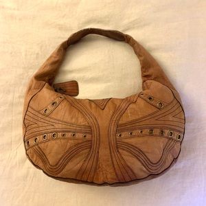 Betsey Johnson Brown Leather Hobo Bag